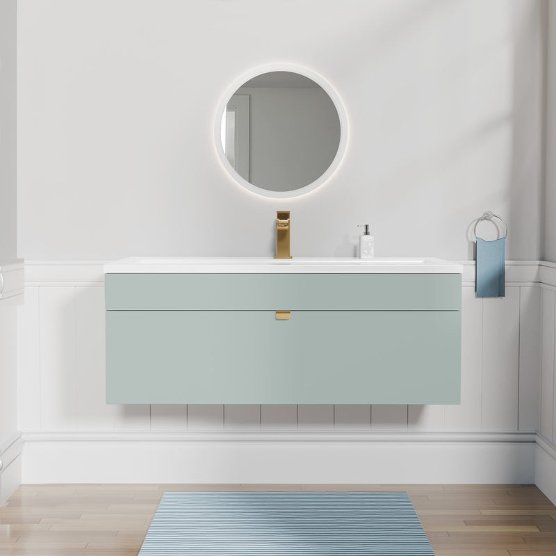 Cutler FV LF SAGE42 Loft 42" Wall Mount Single Sink Cultured Marble Top Bathroom Vanity - Sage