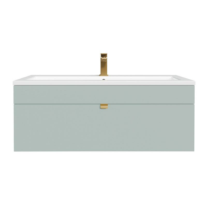 Cutler FV LF SAGE42 Loft 42" Wall Mount Single Sink Cultured Marble Top Bathroom Vanity - Sage
