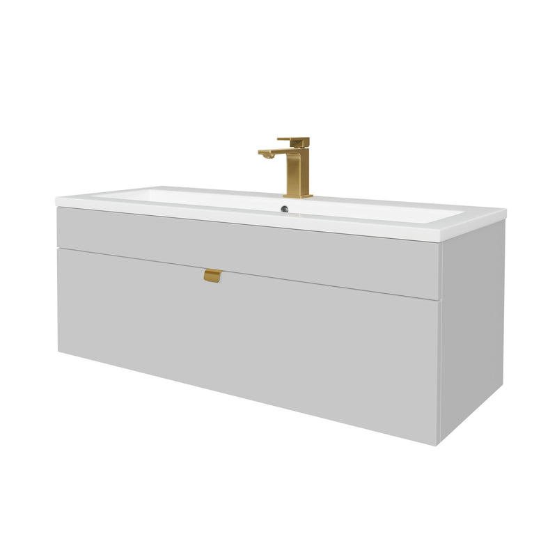 Cutler FV LF CGREY42 Loft 42" Wall Mount Single Sink Cultured Marble Top Bathroom Vanity - Canadian Grey