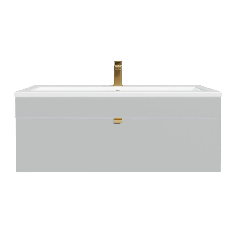 Cutler FV LF CGREY42 Loft 42" Wall Mount Single Sink Cultured Marble Top Bathroom Vanity - Canadian Grey