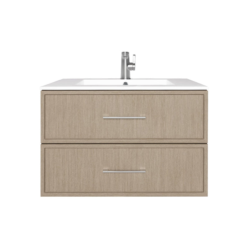 Cutler FV CAS FLAVIA30 Cassidy 30" Single Sink Wall Mount Cultured Marble Top Bathroom Vanity - Flavia