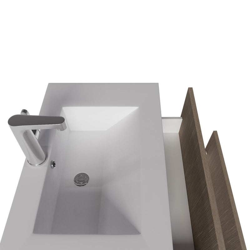 Cutler FV CAS FLAVIA30 Cassidy 30" Single Sink Wall Mount Cultured Marble Top Bathroom Vanity - Flavia