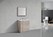 Kube Bath KFM30-NW Milano 30" Nature Wood Free Standing Single Sink Bathroom Vanity with Reinforced Acrylic Composite Top - view 3