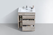 Kube Bath KFM30-NW Milano 30" Nature Wood Free Standing Single Sink Bathroom Vanity with Reinforced Acrylic Composite Top - view 5