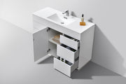 Kube Bath KFM48S-GW Milano 48" High Gloss White Free Standing Single Sink Bathroom Vanity with Reinforced Acrylic Composite Top - view 5