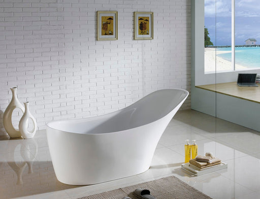 Kube Bath KFST1067 Victorian 67" White Freestanding Bathtub - view 2