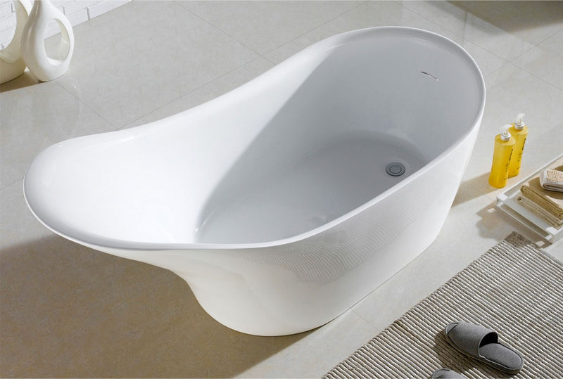 Kube Bath KFST1067 Victorian 67" White Freestanding Bathtub - view 3