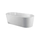 Kube Bath KFST1463 Ovale 63" White Freestanding Bathtub