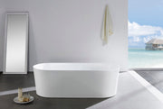 Kube Bath KFST1463 Ovale 63" White Freestanding Bathtub - view 4