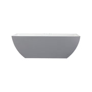 Kube Bath KFST2159 Contemporanea 59" White Freestanding Bathtub