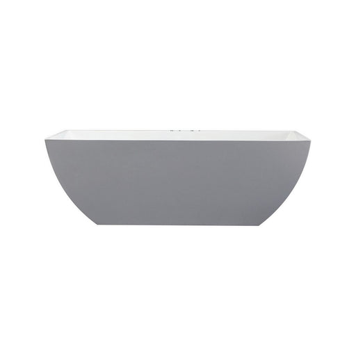 Kube Bath KFST2159 Contemporanea 59" White Freestanding Bathtub