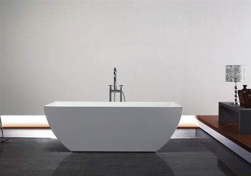 Kube Bath KFST2159 Contemporanea 59" White Freestanding Bathtub - view 2