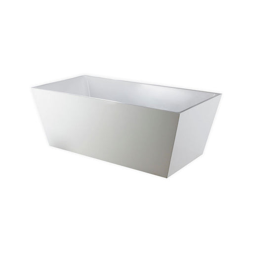 Kube Bath KFST5059 Squadra 59" White Freestanding Bathtub