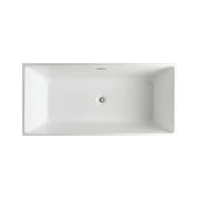 Kube Bath KFST5063 Squadra 63" White Freestanding Bathtub - view 5