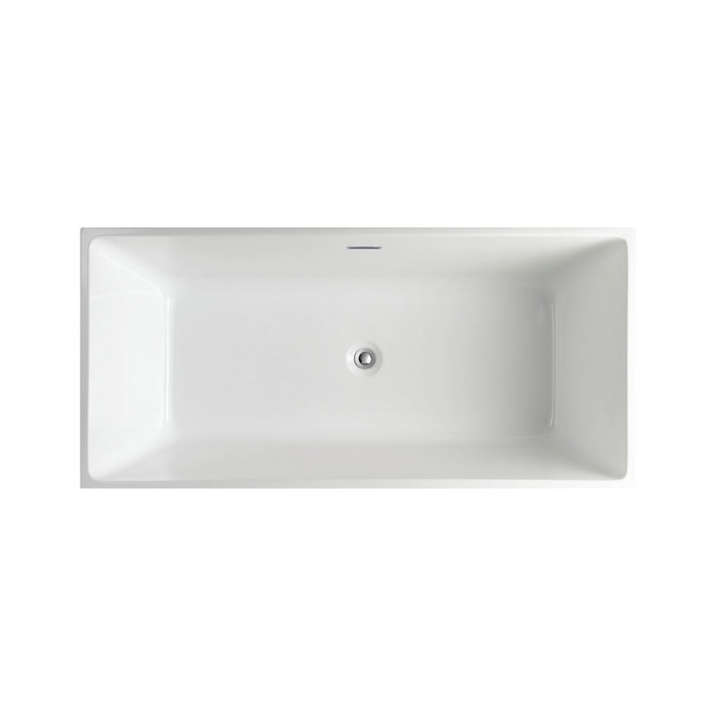 Kube Bath KFST5063 Squadra 63" White Freestanding Bathtub - view 5