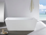 Kube Bath KFST5067 Squadra 67" White Freestanding Bathtub - view 4