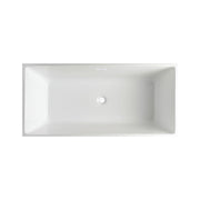 Kube Bath KFST5067 Squadra 67" White Freestanding Bathtub - view 6