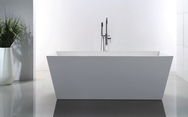 Kube Bath KFST5067 Squadra 67" White Freestanding Bathtub - view 3