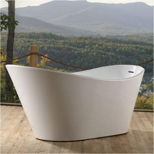 Kube Bath KFST9871 Lavello 71" White Freestanding Bathtub - view 2