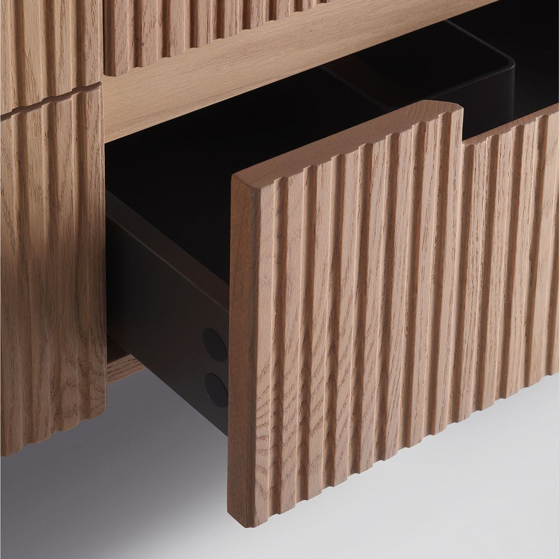 Kube Bath KSW48D-OAKWOOD Fiore 48" Oak Wood Wall Mount Double Sink Bathroom Vanity with Reinforced Acrylic Composite Top - view 8