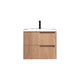 Kube Bath KSW24-OAKWOOD Fiore 24" Oak Wood Wall Mount Single Sink Bathroom Vanity with Reinforced Acrylic Composite Top