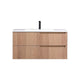 Kube Bath KSW40-OAKWOOD Fiore 40" Oak Wood Wall Mount Single Sink Bathroom Vanity with Reinforced Acrylic Composite Top