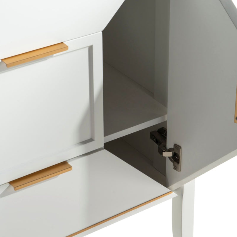Kube Bath KV8830-GW Vetro 30" Gloss White Free Standing Single Sink Bathroom Vanity with White Quartz Top - view 7