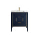 Kube Bath KV8830-Blue Vetro 30" Blue Free Standing Single Sink Bathroom Vanity with White Quartz Top