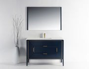 Kube Bath KV8848-Blue Vetro 48" Blue Free Standing Single Sink Bathroom Vanity with White Quartz Top - view 9