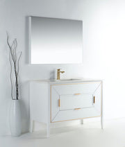 Kube Bath KV8848-GW Vetro 48" Gloss White Free Standing Single Sink Bathroom Vanity with White Quartz Top - view 8