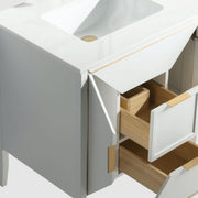 Kube Bath KV8860-GW Vetro 60" Gloss White Free Standing Double Sink Bathroom Vanity with White Quartz Top - view 4