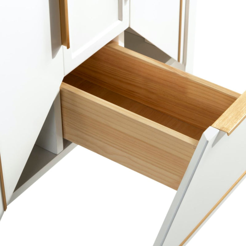 Kube Bath KV8860-GW Vetro 60" Gloss White Free Standing Double Sink Bathroom Vanity with White Quartz Top - view 8