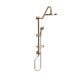 PULSE ShowerSpas 1011-CPG-1.8GPM Kauai 8-in Rain Showerhead Shower System with Slide Bar and Integrated Soap Dish in Champagne Gold, 1.8 GPM