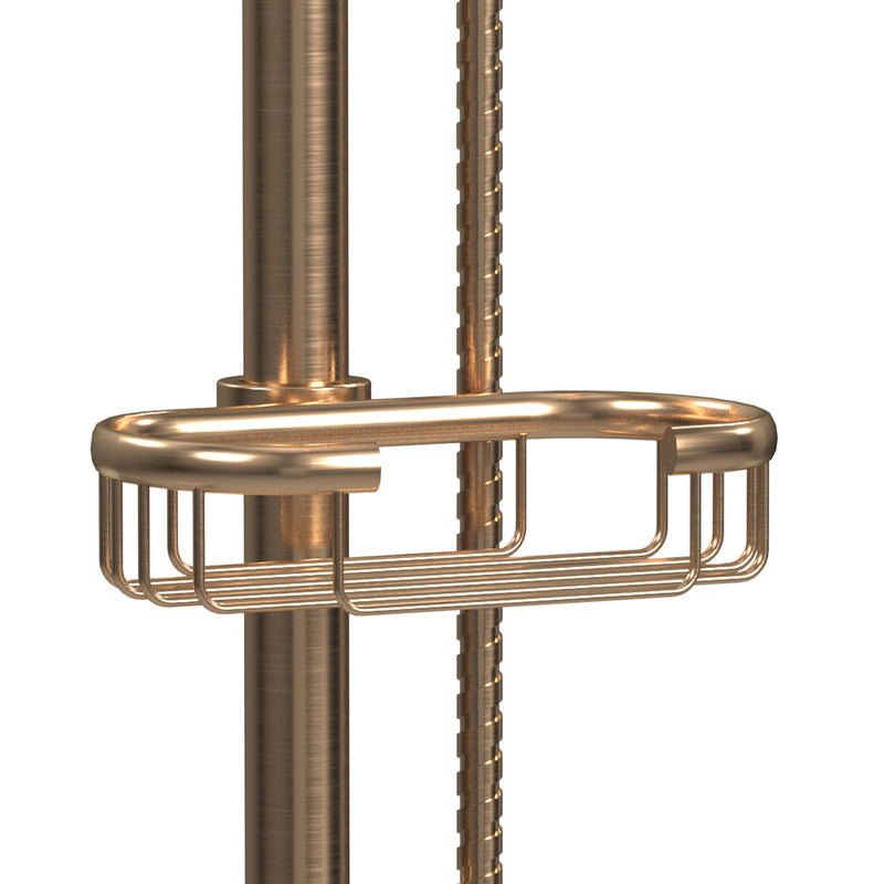 PULSE ShowerSpas 1011-CPG-1.8GPM Kauai 8-in Rain Showerhead Shower System with Slide Bar and Integrated Soap Dish in Champagne Gold, 1.8 GPM - view 3