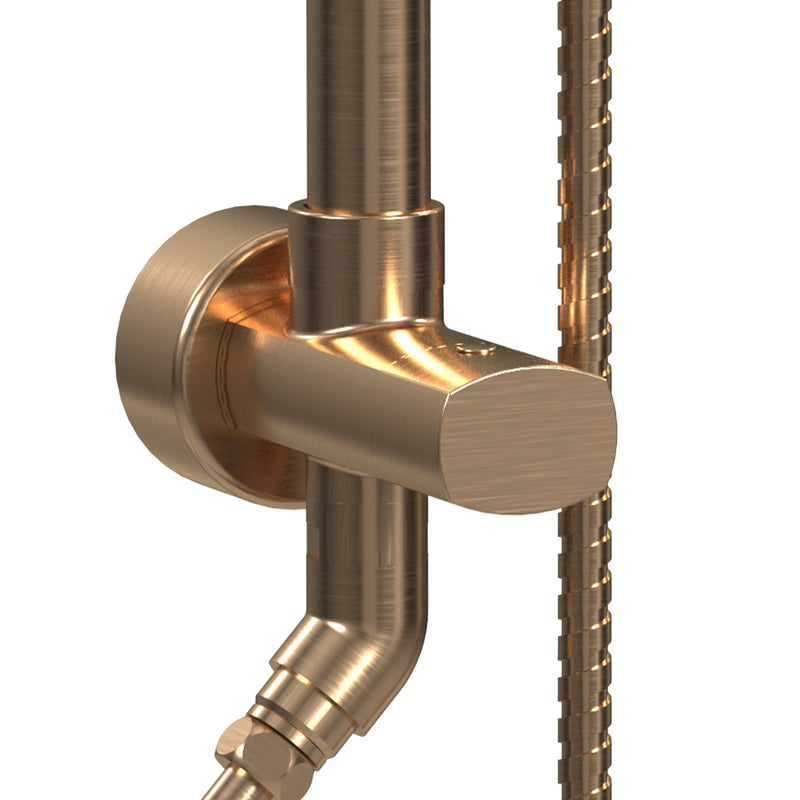 PULSE ShowerSpas 1011-CPG-1.8GPM Kauai 8-in Rain Showerhead Shower System with Slide Bar and Integrated Soap Dish in Champagne Gold, 1.8 GPM - view 5