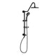 PULSE ShowerSpas 1011-MB-1.8GPM Kauai 8-in Rain Showerhead Shower System with Slide Bar and Integrated Soap Dish in Matte Black, 1.8 GPM