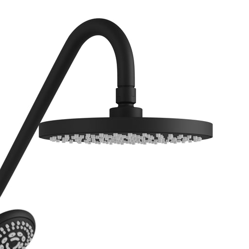 PULSE ShowerSpas 1011-MB-1.8GPM Kauai 8-in Rain Showerhead Shower System with Slide Bar and Integrated Soap Dish in Matte Black, 1.8 GPM - view 2