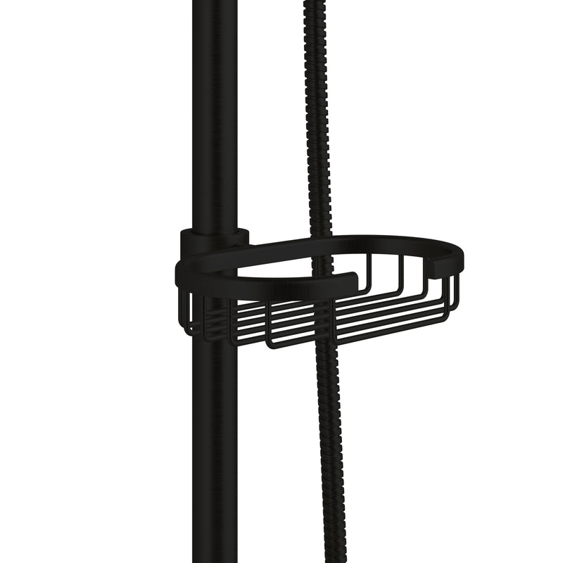 PULSE ShowerSpas 1011-MB-1.8GPM Kauai 8-in Rain Showerhead Shower System with Slide Bar and Integrated Soap Dish in Matte Black, 1.8 GPM - view 3