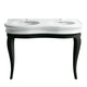 Whitehaus LA12-LAM120B Isabella 47" Double Bowl Console Bathroom Sink - White/Black