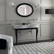 Whitehaus LA12-LAM120B Isabella 47" Double Bowl Console Bathroom Sink - White/Black