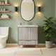 Cutler LCSHF30 London 30" Single Sink Free Standing Cultured Marble Top Bathroom Vanity - Gray