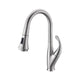 Lexora Garbatella Brass Single-Handle Pull-Down Spray Kitchen Faucet in Brushed Nickel