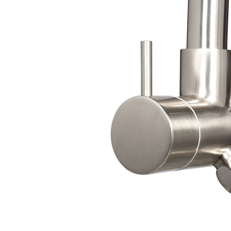 PULSE ShowerSpas 1089-BN-1.8GPM Lanai 8-in Rain Showerhead Shower System with 3-Body Jets, Pivoting Shower Arm and Multi-function Handshower in Brushed Nickel, 1.8 GPM - view 5