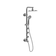 PULSE ShowerSpas 1089-CH-1.8GPM Lanai 8-in Rain Showerhead Shower System with 3-Body Jets, Pivoting Shower Arm and Multi-function Handshower in Chrome, 1.8 GPM