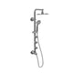 PULSE ShowerSpas 1089-CH-1.8GPM Lanai 8-in Rain Showerhead Shower System with 3-Body Jets, Pivoting Shower Arm and Multi-function Handshower in Chrome, 1.8 GPM