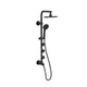 PULSE ShowerSpas 1089-MB-1.8GPM Lanai 8-in Rain Showerhead Shower System with 3-Body Jets, Pivoting Shower Arm and Multi-function Handshower in Matte Black, 1.8 GPM