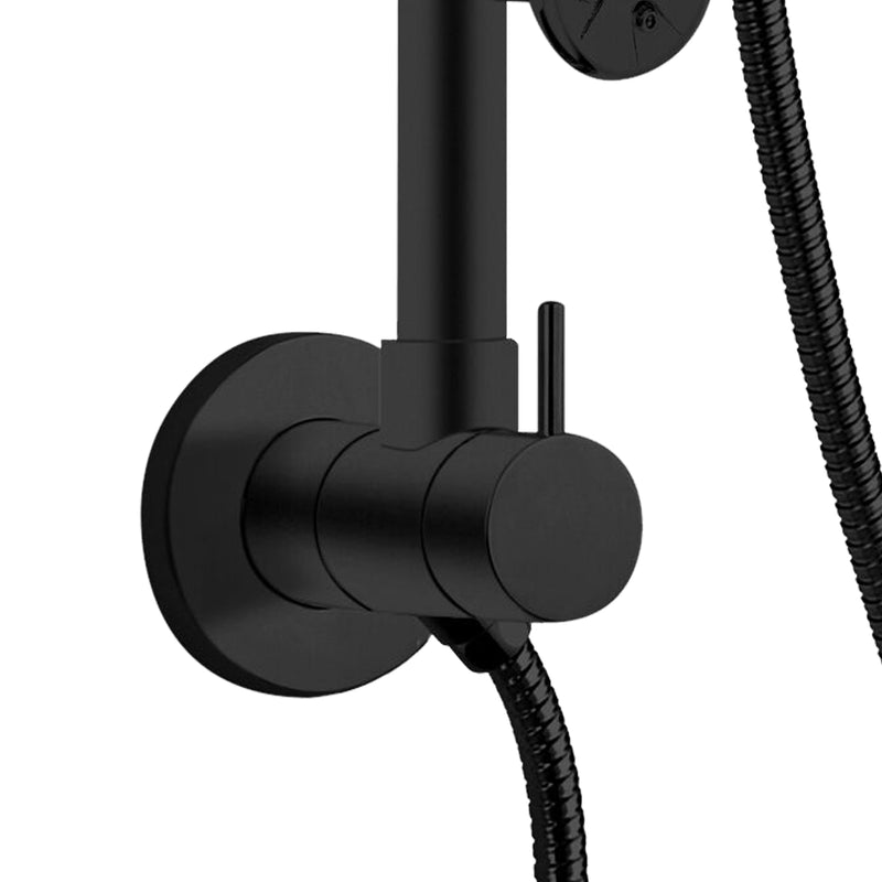 PULSE ShowerSpas 1089-MB-1.8GPM Lanai 8-in Rain Showerhead Shower System with 3-Body Jets, Pivoting Shower Arm and Multi-function Handshower in Matte Black, 1.8 GPM - view 5