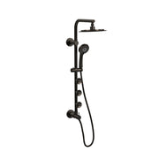 PULSE ShowerSpas 1089-ORB-1.8GPM Lanai 8-in Rain Showerhead Shower System with 3-Body Jets, Pivoting Shower Arm and Multi-function Handshower in Oil Rubbed Bronze, 1.8 GPM