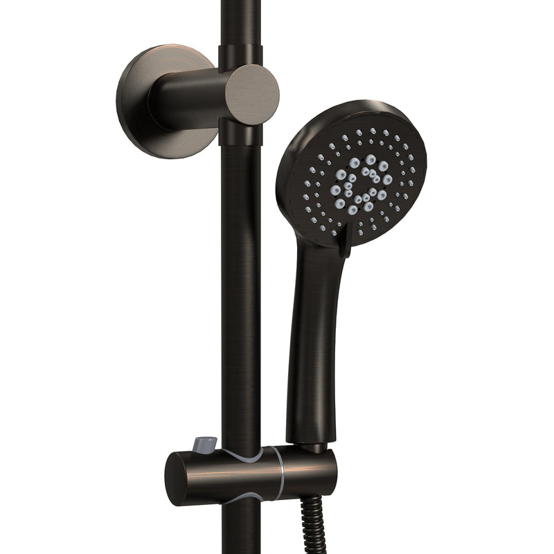 PULSE ShowerSpas 1089-ORB-1.8GPM Lanai 8-in Rain Showerhead Shower System with 3-Body Jets, Pivoting Shower Arm and Multi-function Handshower in Oil Rubbed Bronze, 1.8 GPM - view 3