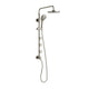 PULSE ShowerSpas 1028-BN-1.8GPM Lanikai 8-in Rain Showerhead Shower System with 3-Body Jets, Multi-function Handshower and Pivoting Shower Arm in Brushed Nickel, 1.8 GPM